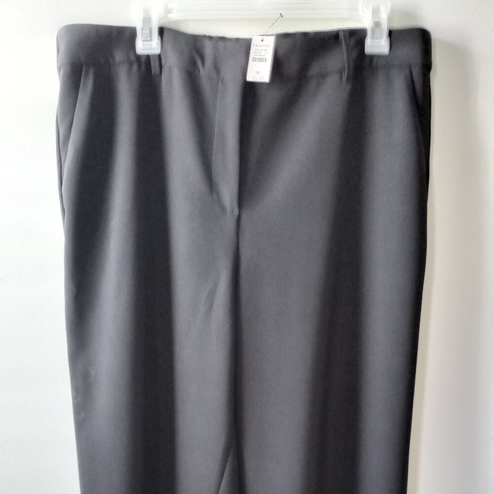 'TALBOTS' Wide leg Solid Black Pant NWT Size 14